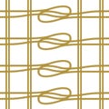 Seamless vector pattern with golden cords. Royalty Free Stock Photo